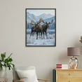 thumbnail image 4 of Paint by Numbers Kit for Adults, Moose Pair Winter Mountain Scene Paint by Numbers, Easy Paint by Numbers Kit for Adults Beginner, DIY Adult Paint by Number Kits on Canvas, Home Decor, 4 of 7