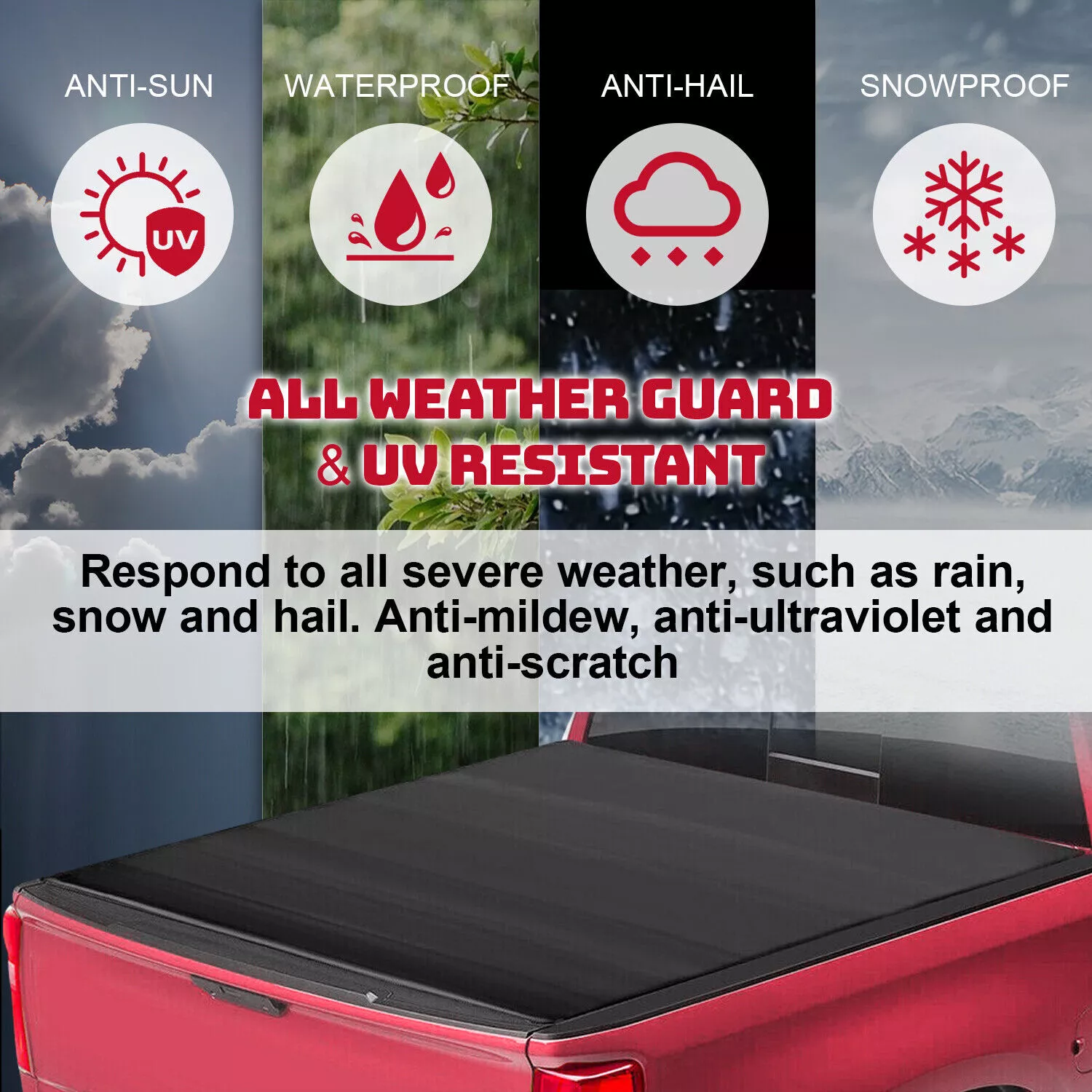 Kojem 6.5FT Roll up Truck Bed Tonneau Cover for 1999-2007 Chevy Silverado GMC Sierra Vinyl Black