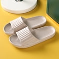 thumbnail image 1 of Xiao Hua Sandalias de baño antideslizantes de secado rápido para mujer y hombre, con suela gruesa y amortiguación extra (talla 44-45, color caqui), 1 of 2