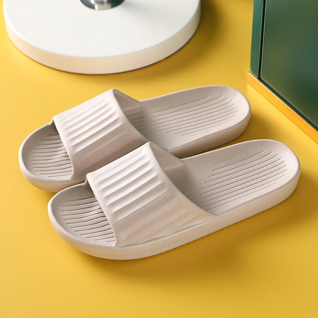 Xiao Hua Sandalias de baño antideslizantes de secado rápido para mujer y hombre, con suela gruesa y amortiguación extra (talla 44-45, color caqui)