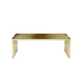thumbnail image 2 of Benjara Meza 47 Inch Coffee Table, Tempered Glass, Waterfall Design, Gold Steel, 2 of 5