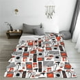 thumbnail image 5 of Pofeuu Modern Life Print Ultra-Soft Micro Fleece Blanket,for Bed Or Sofa,All Season Throw Blankets Flannel Blanket-60"x50", 5 of 7