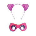 thumbnail image 5 of Girls Superhero Cat Cosplay Costume with Mask Headband Short Sleeve Halloween Outfits, 5 of 6