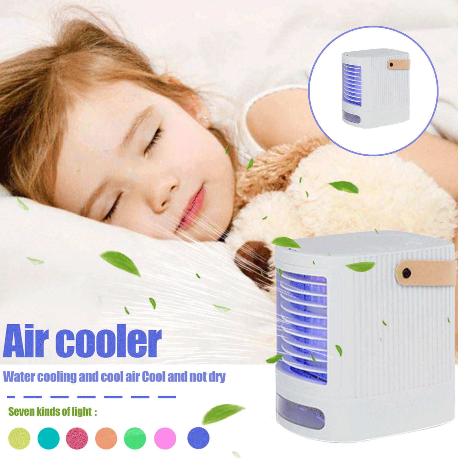 zanvin Personal Fans Portable Mini Airer Cooler USB Small Airer Cooler Ice Crystal Small Airer Conditioner mother s day gifts off White Walmart