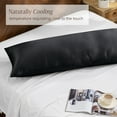 thumbnail image 4 of Bare Home Bamboo Body Pillowcase - Made from Rayon Fibers -  Soft, Cooling & Breathable - Black, 4 of 9