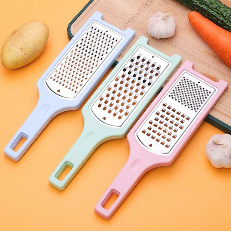 Stainless Steel Handheld Cheese Grater Multifunctional Rustproof Safety  Ginger Potato Cheese Grater (Yellow)