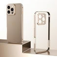 thumbnail image 3 of Compatible with iPhone 14 Pro Metal Bumper Phone Case,Anti-fall Protection,With Lens Protector,No Back Design,Ultra Slim Shockproof Anti-Scratch Rugged Bumper Phone Case Cover,Gold, 3 of 10