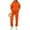 Orange, variant on Womens Track Suits 2 Piece Set 2026 Winter Fashion Lined Plain Hoodie and Joggers Sweatpants Matching Set