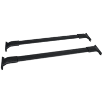 Ikon Motorsports Compatible with 13-16 Mazda CX-5 CX5 OE Style Cross Bar Roof Rack Black Aluminum