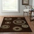 thumbnail image 2 of Trio Brinlee Chocolate Area Rug 5x7 Transitional Contemporary Indoor Design, 2 of 6