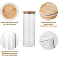 thumbnail image 3 of Glass Food Storage Containers Set,Airtight Food Jars with  Wooden Lids - Set of 5 Kitchen Canisters For Sugar,Candy, Cookie, Rice and Spice Jars, 3 of 7