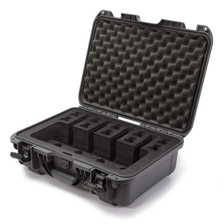Nanuk 925 Waterproof Professional Gun Case  Military Approved with Custom Foam Insert for 4UP - Graphite