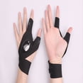thumbnail image 2 of Guantes de antorcha LED al aire libre, guantes de trabajo con luz para la pesca, Sunnimix Luces de guantes de medio dedo, 2 of 7