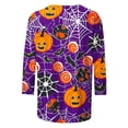 thumbnail image 3 of T Shirts for Women 3/4 Sleeve T Shirt Halloween Fall Loose Graphic Casual Tees Tops Womens Tops Crewneck Shirt Top, 3 of 6