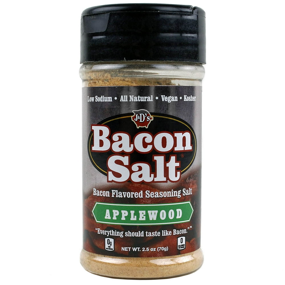 J&D's Applewood Bacon Salt 2.5oz All Natural Bacon Flavored Seasoning