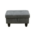 thumbnail image 2 of MAYEERTY Faux Leather Ottoman with Storage for Modular Sectional Sofa, Dark Grey, 2 of 5