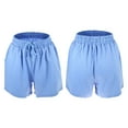 thumbnail image 6 of Unique Bargains Women's Flowy Running Shorts Casual High Waisted Workout Shorts Sky Blue Size M, 6 of 6