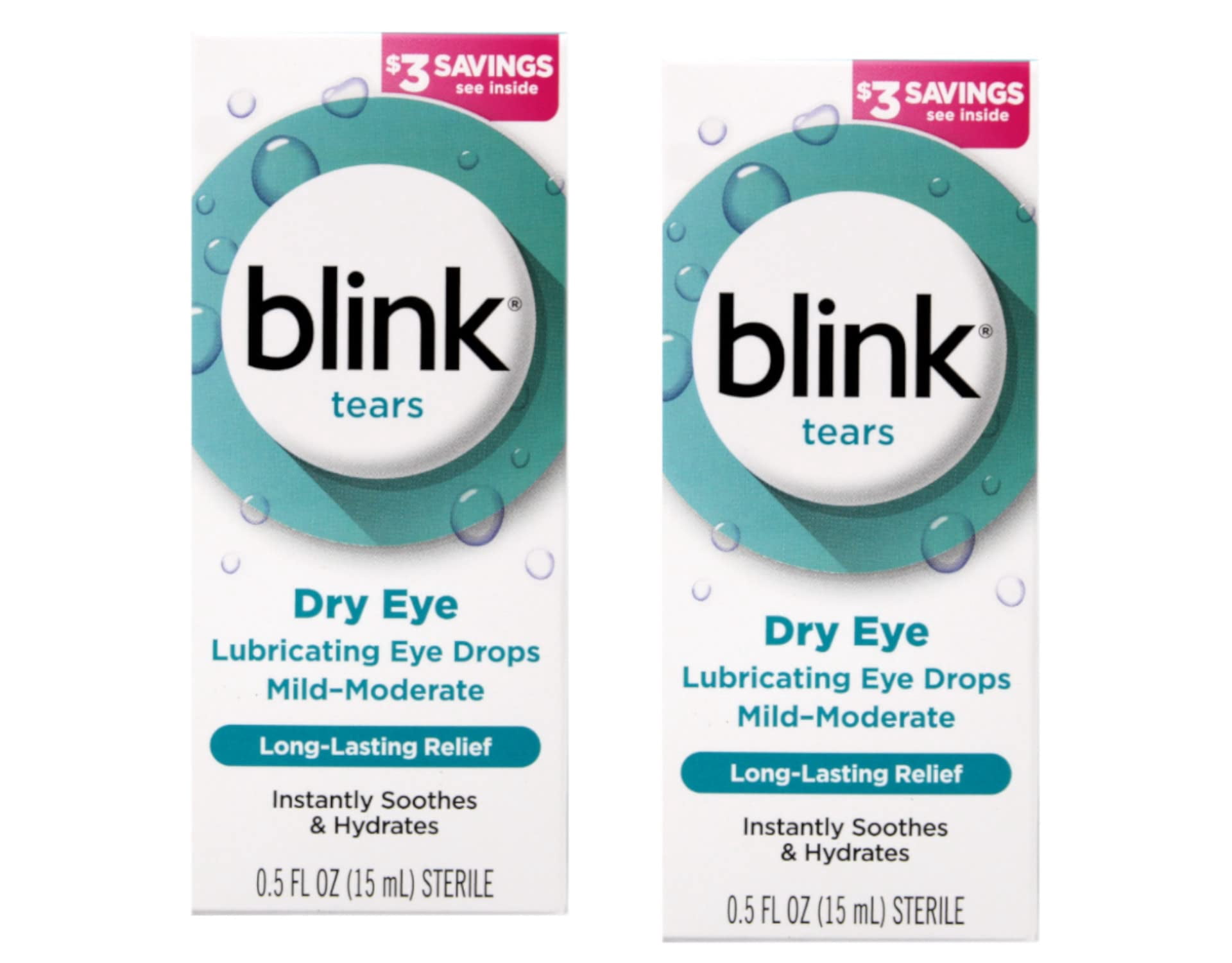 Gotas para ojos Blink Tears, lubricantes para ojos secos leves a ...
