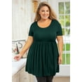 thumbnail image 3 of JuneFish Women's Plus Size Tunic Short Sleeve Top Trendy Style Flowy Loose T-Shirt, 3 of 6