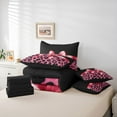 thumbnail image 6 of Homewish Cute Pink Ribbon Bowtie 7-Piece Twin Bedding Sets For Female Girls Adults,Leopard Print Bedding Comforter Set,Animal Cheetah Print Breathable Sheet Sets,Breathable Home Decor,Reversible, 6 of 8