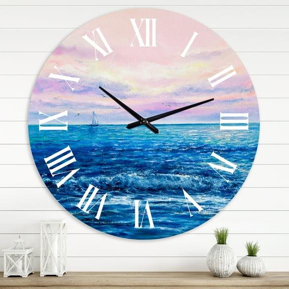 Designart 1 in Coastal Wall Clock