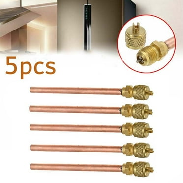 5Pcs/Set Air Conditioner Refrigeration Access Valves Copper Tube Filling Parts