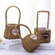 thumbnail image 4 of Cesta de flores tejida de malla de alambre tejida con paja Cesta de almacenamiento con mango trenzado de frutas Maceta decorativa para el hogar Eigraketly JJ22801-06, 4 of 6