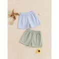 thumbnail image 6 of BemeyourBBs 2 Pack Toddler Baby Girl Boy Plaid Gingham Shorts Set Infant Girls Boys Summer Elastic Waist Checkered Loose Fit Shorts Bottoms, 6 of 9