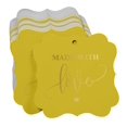 thumbnail image 3 of Inkdotpot Real Gold Foil Made With Love Wedding Tags Favor Bracket Shape Hang Pack Of 50 Paper Tags, 3 of 7