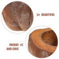 thumbnail image 3 of Shisuyan MultiFunction Coconuts Shell Bowl with Unique Pattern for Home Use and Storage Light Brown, 3 of 8