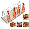 thumbnail image 3 of Parril de pierna de pollo de material acero inoxidable Parril para plegable Parril para baquetas de Soporte para parril para con sartén CUTICAT parrilla, 3 of 8