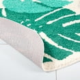 thumbnail image 2 of TOWN & COUNTRY PLAY In The Tropics Monstera Leaves Shaped Bath Mat, Absorbent Tufted Floor Mat, Non-Slip Backing, Machine Washable, Green, 20.4"x30.9", 2 of 9