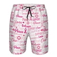 thumbnail image 4 of Naloa Breast Cancer Ribbons Awareness Men's Beach Shorts, Surfing shorts, Swim trunks, Quick Dry Swim Trunks for Surfing Beach Fun - XX-Large, 4 of 9