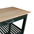 thumbnail image 5 of FurniFact Hunter Green Kitchen Island Table with Storage, Drawer, 2 Open Counter Shelves, 5 of 9