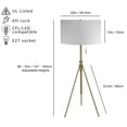 thumbnail image 3 of Sh Lighting 31171f-sn Lampe sur Pied Trépied à Brosse Réglable, Fini Acier, 71 Po H, 3 of 3