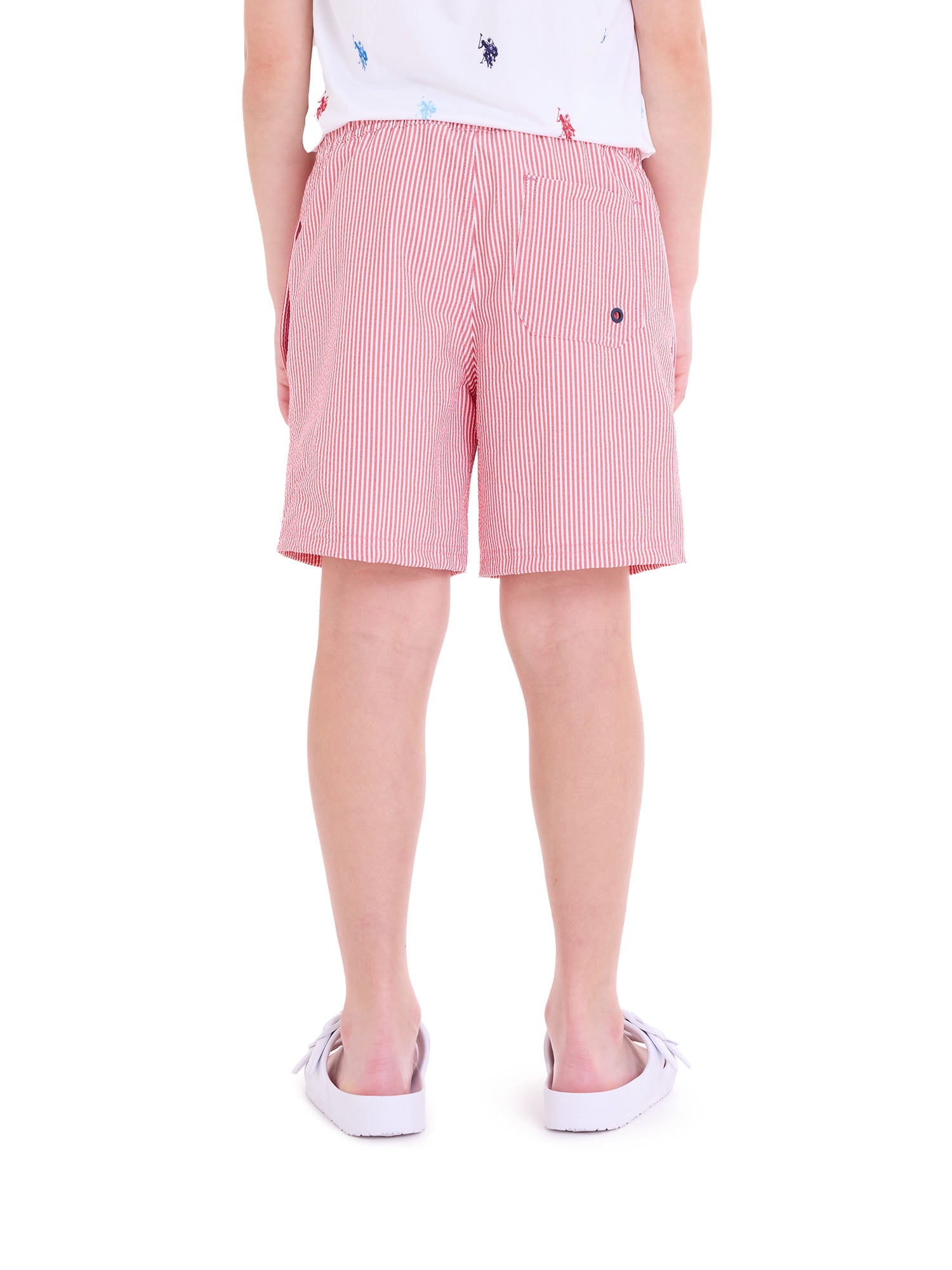 U.S. Polo Assn. Boys Stripe Seersucker Swim Short, Sizes 4-18