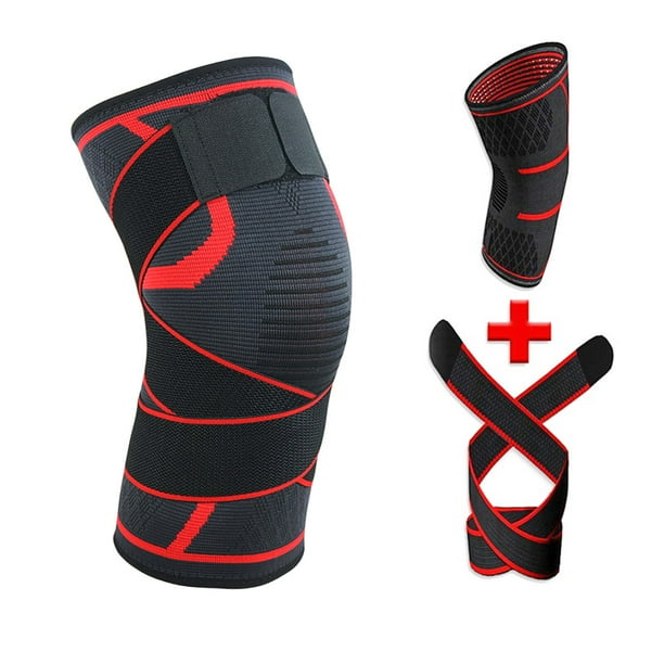 Rodillera deportiva de vendaje elástico presurizado, rodilleras de soporte, equipo de Fitness, baloncesto, voleibol, fútbol, Protector, 1 unidad