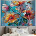 thumbnail image 2 of JEUXUS Neon Abstract Tulip Flower Minimalist Art Pictures for Bedroom Living Room Dorm Hanging Tapestry Painting, 2 of 6