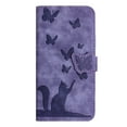 thumbnail image 5 of Wallet Case Designed for Samsung Galaxy S23 for Women,Flip Folio Cover with Butterfly Embossed PU Leather Kickstand Credit Card Holder Slots Magnetic Wrist Strap Phone Case, Purple, 5 of 13