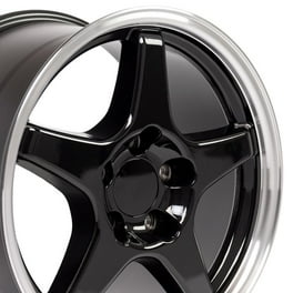 OE Wheels CV01 17 Inch Rim Fits Corvette C4 ZR1 Style 5x120.65 17x9.5 Gloss Silver Machined Lip - Hollander 5035 (1