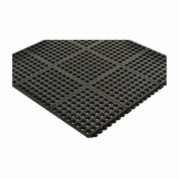 Notrax Interlock Drainage Mat,Black,3 ft.x3 ft. 550S0033BL