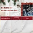 thumbnail image 7 of Merry Christmas Valances for Windows, 42 x 18in, Snowman Cat Snowflake Tree Green Plaid Rod Pocket Kitchen Valance Curtain Light Filtering Window Treatments for Living Room Bedroom, 1 Panel, 7 of 7