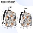thumbnail image 2 of Wukai Tropical Leaves Durable Canvas Laptop Backpack,Adjustable Shoulder Straps,Water-Resistant,Large Capacity,Stylish Design, Fits 15-17in Laptops,Unisex for School,Office,Travel-Medium, 2 of 5