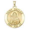 thumbnail image 2 of Picturesongold.Com Saint Declan Religious Medal - 3/4 x 3/4 inch Size of Nickel, Solid 14K White Gold, 2 of 2
