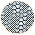 thumbnail image 2 of SAFAVIEH Chatham Jackson Geometric Wool Area Rug, Dark Blue/Ivory, 7' x 7' Round, 2 of 6
