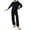 Black, variant on Kmdttou Women Pullover Hoodie Pockets for Women' Fall And Winter Casual Solid Color Fashionable Hooded Top And Wide Leg Drawstring Pants Set Suit on Clearance!