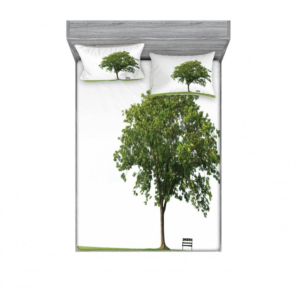 Tree Bedding Set with Sheet & Covers, Bench Under Majestic Tree Looks