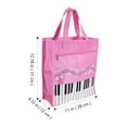 thumbnail image 2 of BESTYASH 2Ud Tote Rosa Para Almacenamiento Con De Notas Musicales Y Teclas De Piano, 2 of 8