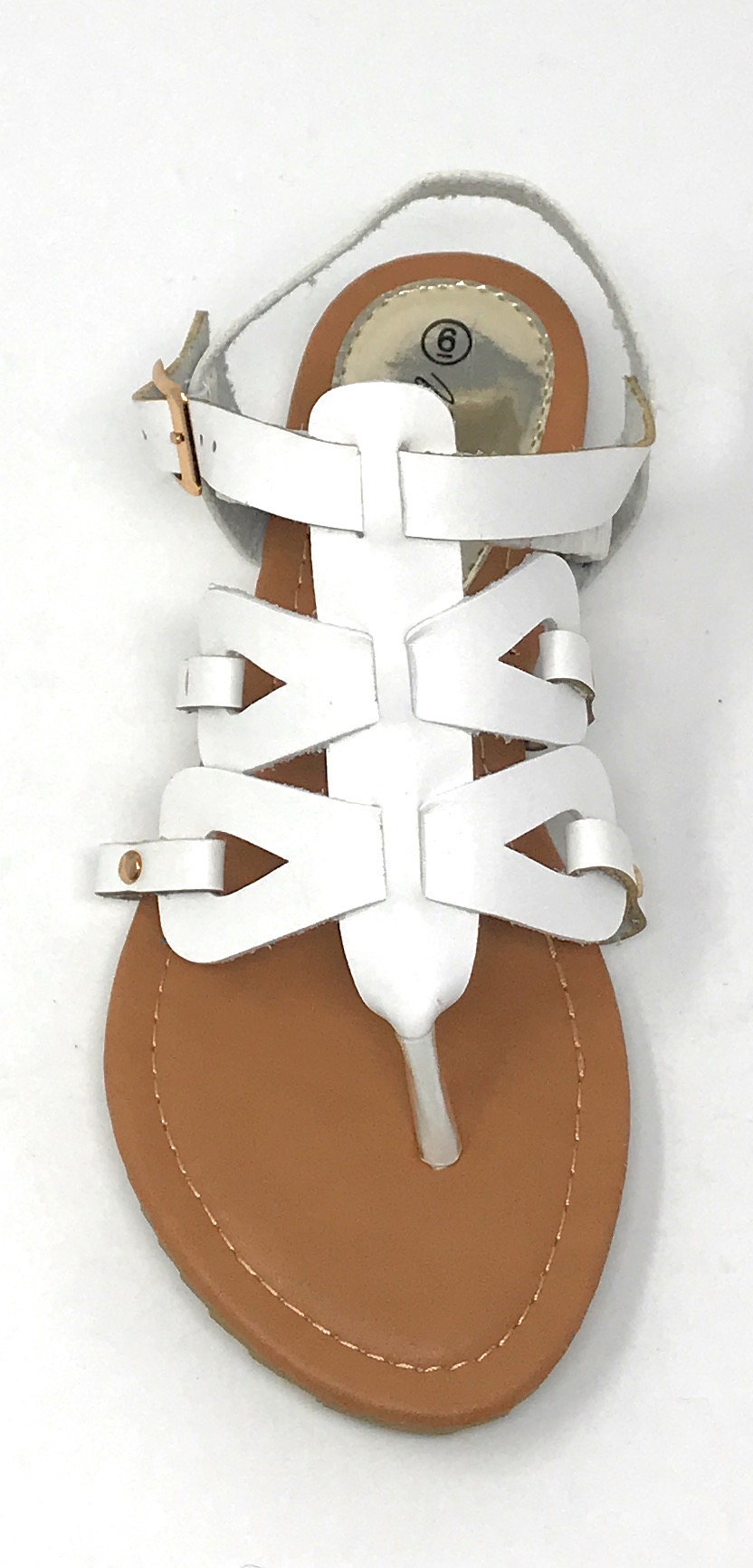 Victoria K Women's Gladiator Style Multi Loops With Double Crossover Sandals