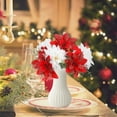 thumbnail image 7 of dajkiuy 2Pcs Poinsettia Artificial Christmas Flowers, 13.8 Inch Silk Fake Christmas Flowers Christmas Bouquet for Christmas Table Centerpieces Vase Fillers Winter Holiday Decoration, 7 of 7